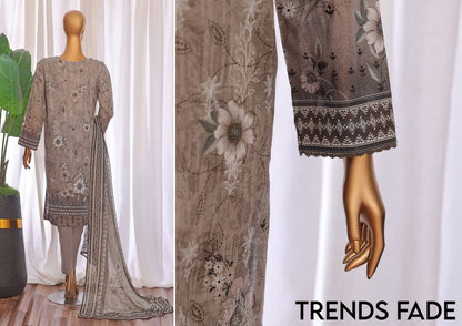 HZ PREMIUM CHIKANKARI WITH PRINTED BAMBER CHIFFON DUPATTA COLLECTION