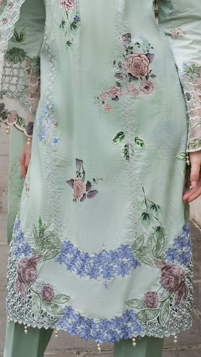 ALZOHAIB SUNSHINE BLOOM England Stories Embroidered Lawn