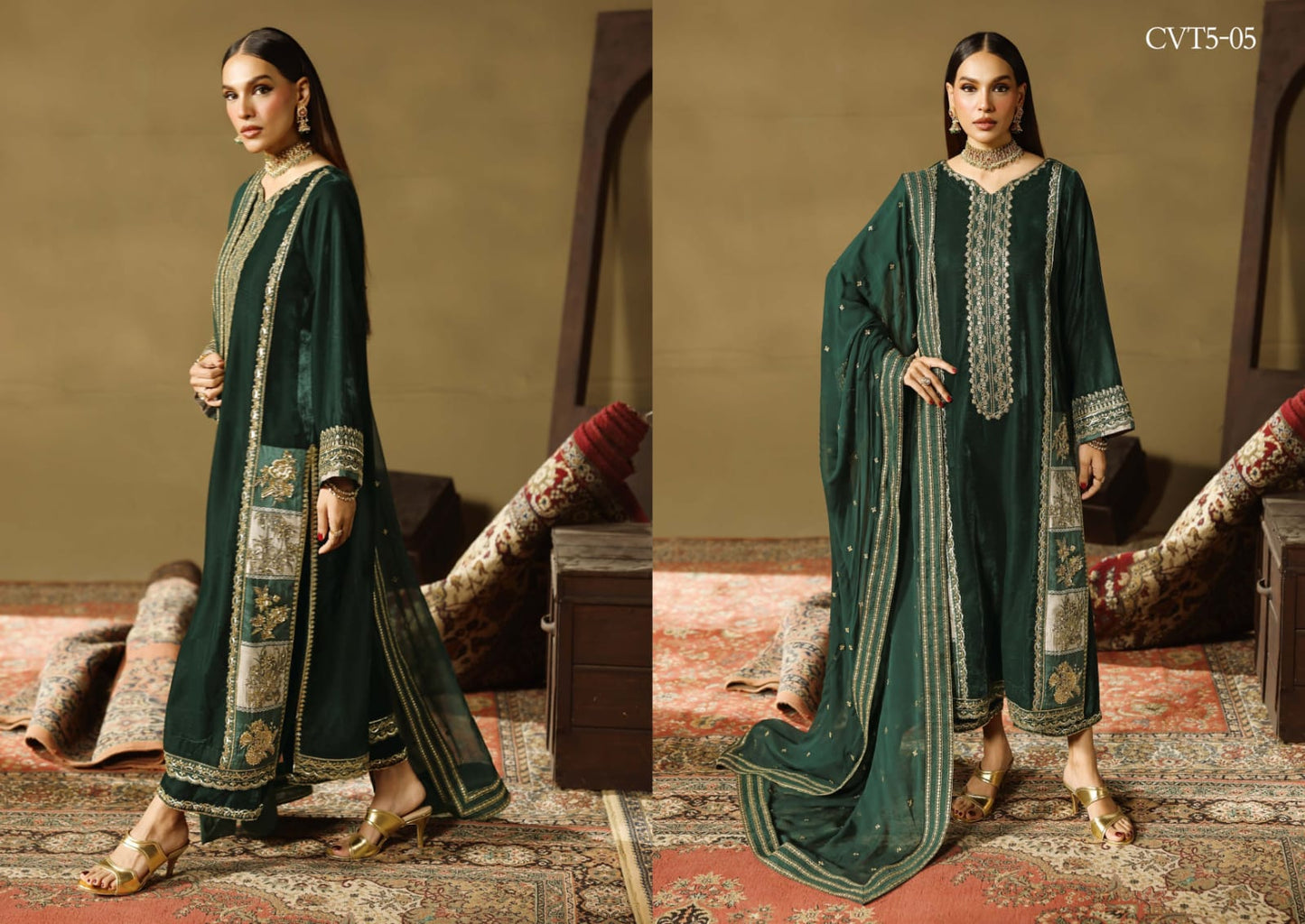 Charizma Signora Velvet Embroidered