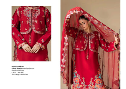 ZEENAT MOSHO PRET STITCHED COTTON CODES COLLECTION
