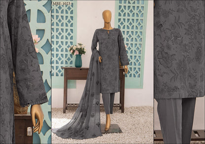 Mother's Embroidered Bamber Chiffon Dupatta