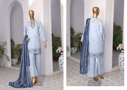 RAYA EXCLUSIVE MID SUMMER EMBROIDERED SLUB COTTON