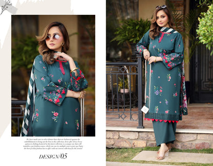 Bin Naeem DIGITAL PRINTED LAWN platinum