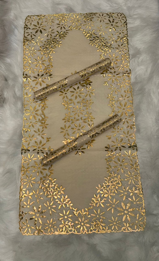 3 PCs Center Table Runner & Mats Set