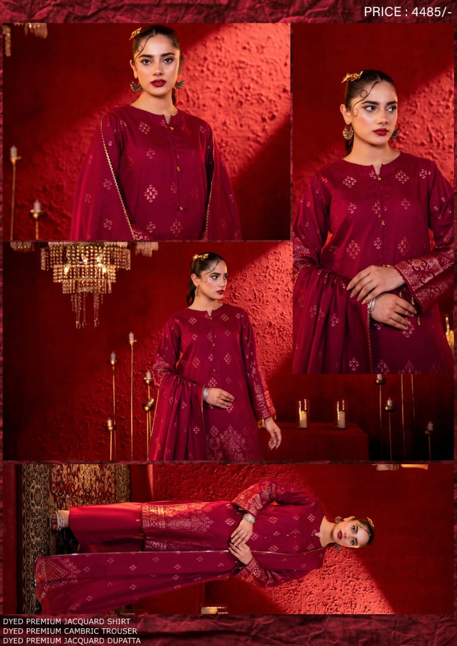 JACQUARD Premium Broshia Banarsi Jacquard Lawn Collection DROP-1