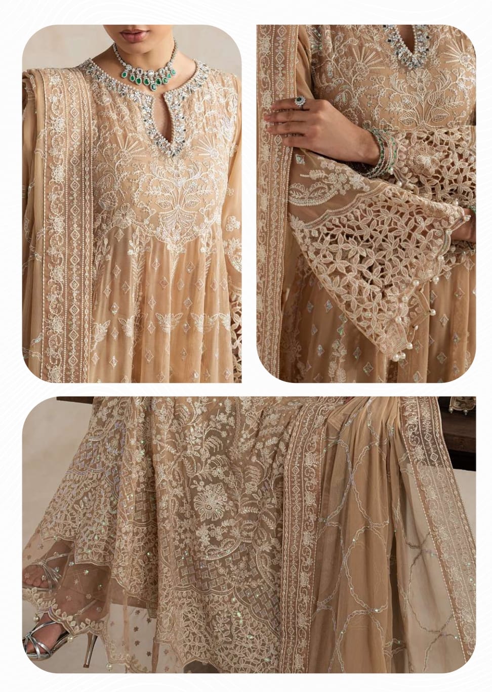 Gulaal Unstitched Embroidered Chiffon