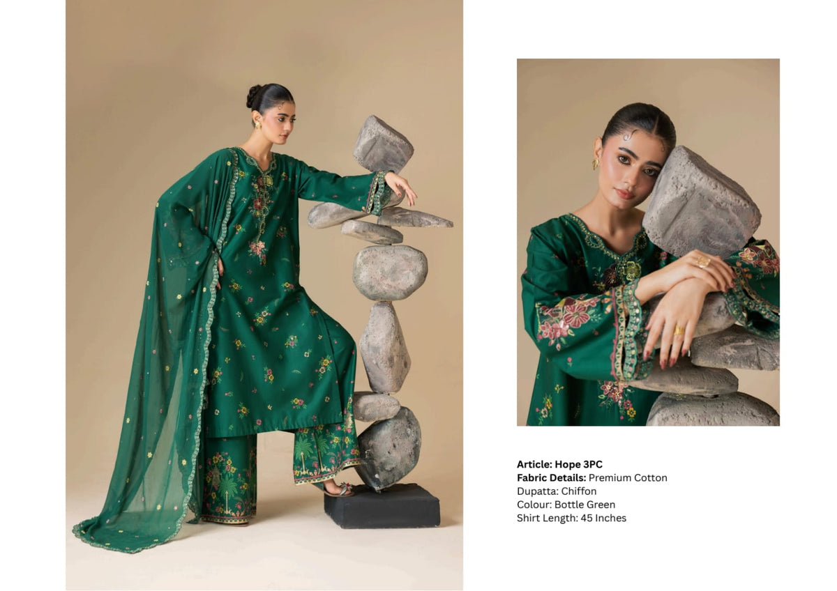 ZEENAT MOSHO PRET STITCHED COTTON CODES COLLECTION