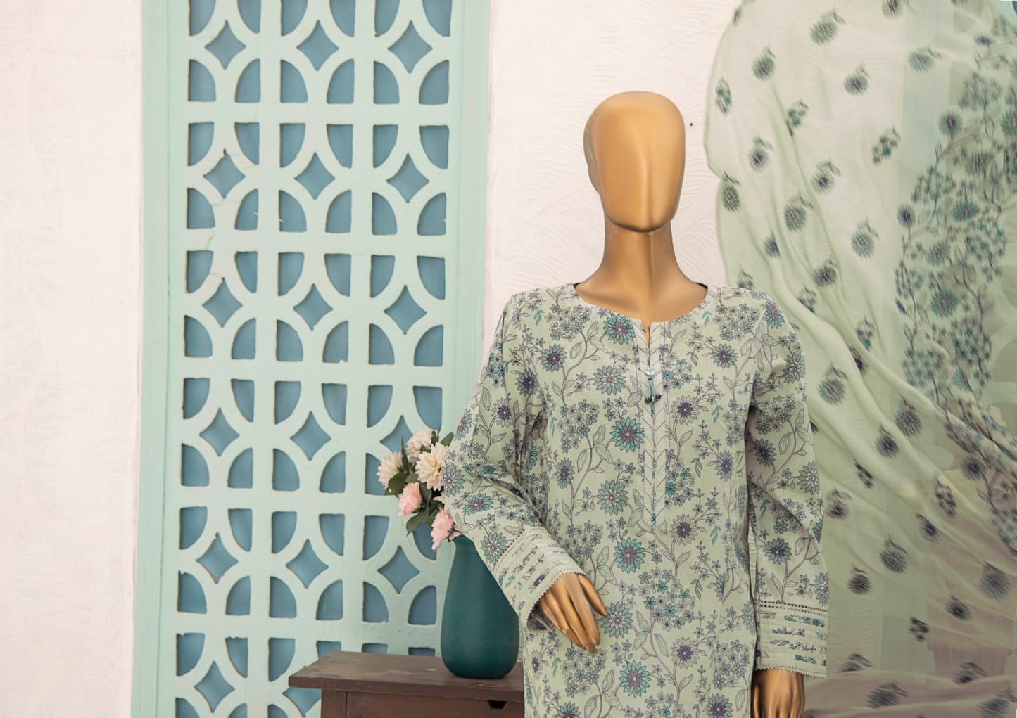 Mother's Embroidered Bamber Chiffon Dupatta