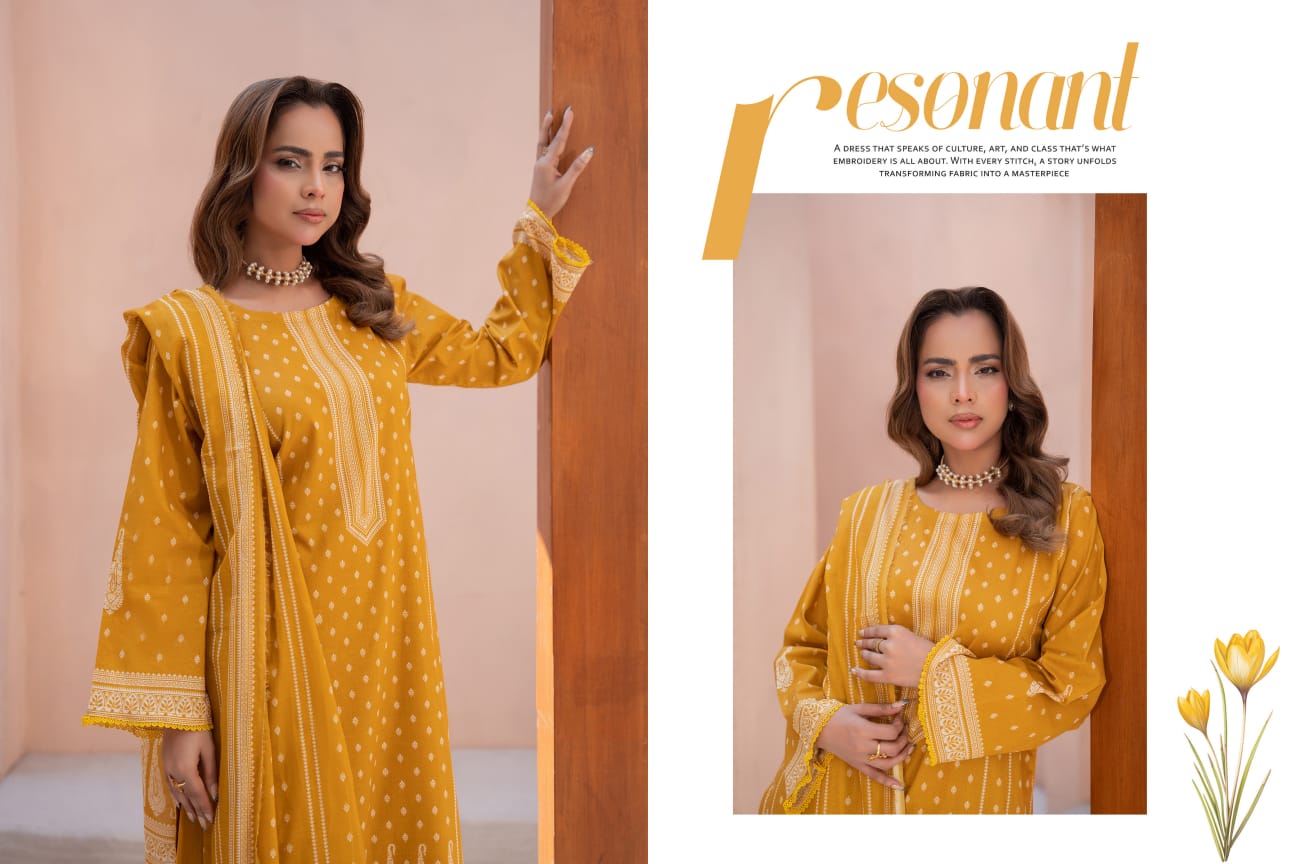 Bin Naeem DIGITAL PRINTED LAWN platinum