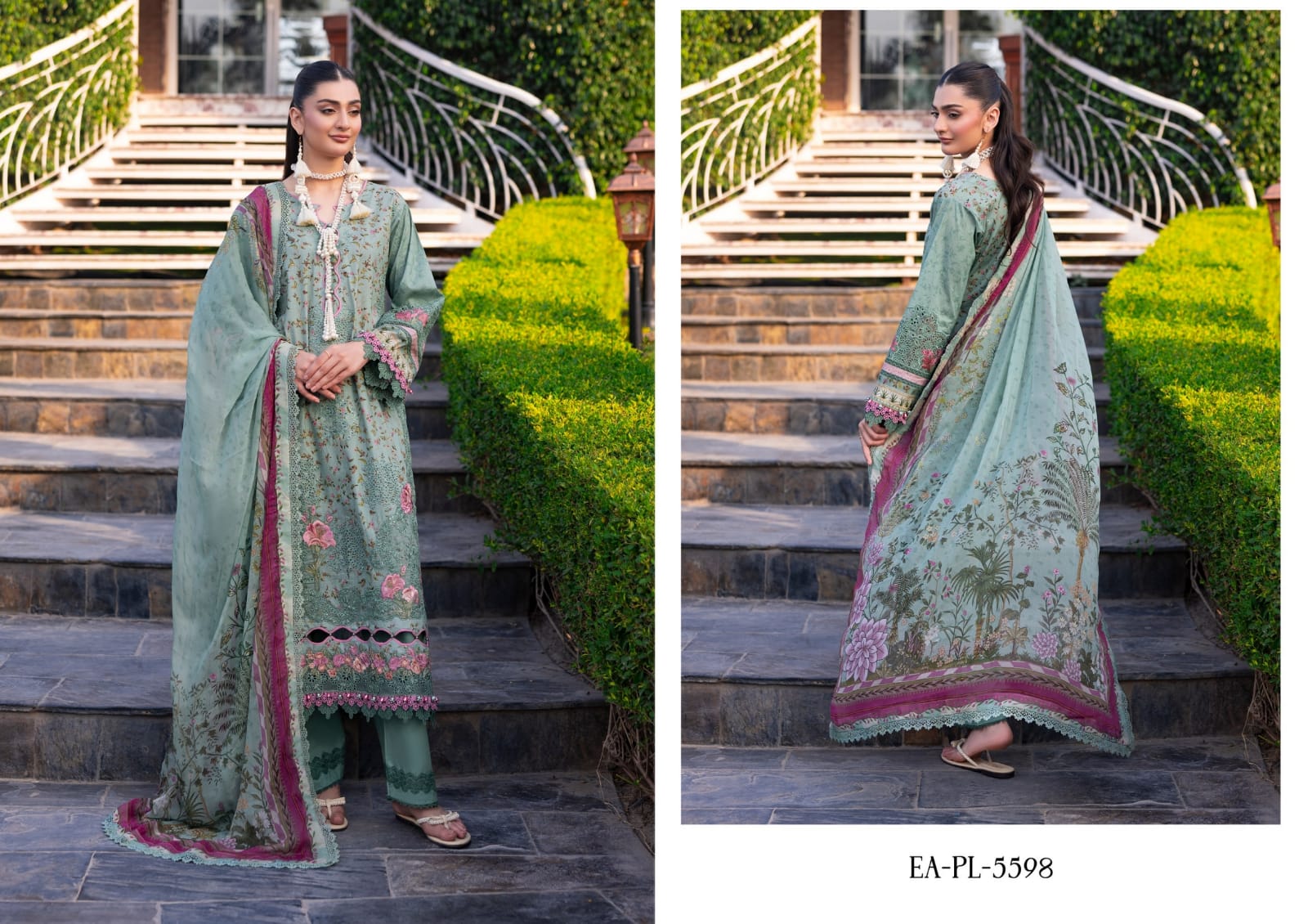 ESHAISHA PRINTED LAWN EMBROIDERED COLLECTION VOL-3