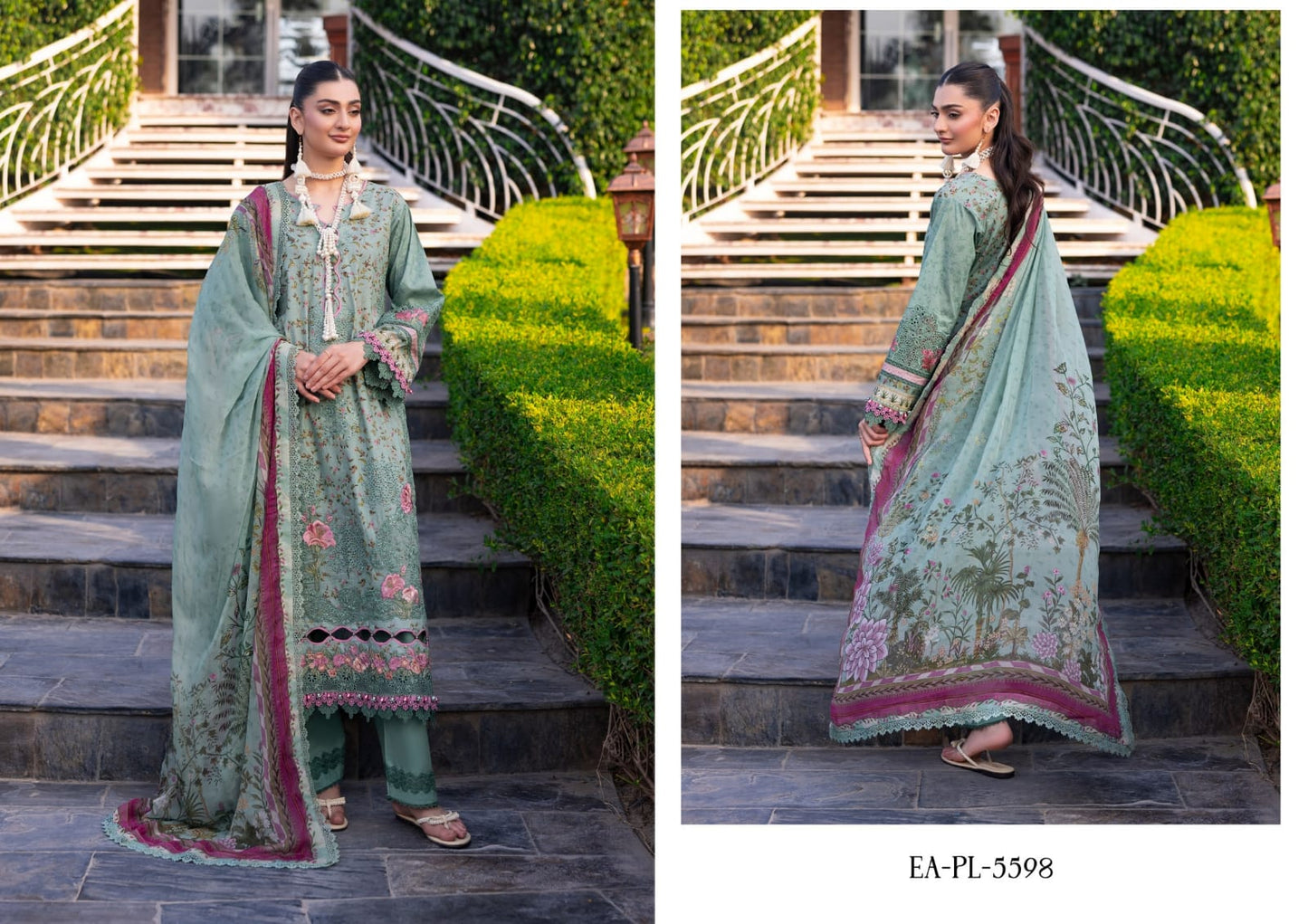 ESHAISHA PRINTED LAWN EMBROIDERED COLLECTION VOL-3