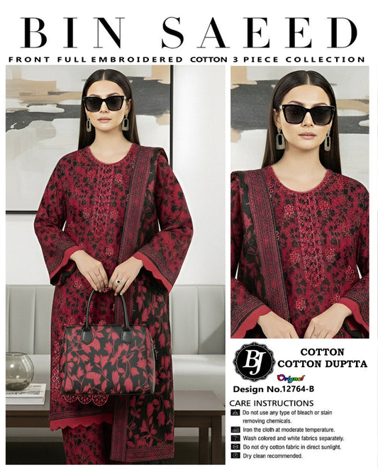 Bin Saeed Lawn Embroidered Collection BJ