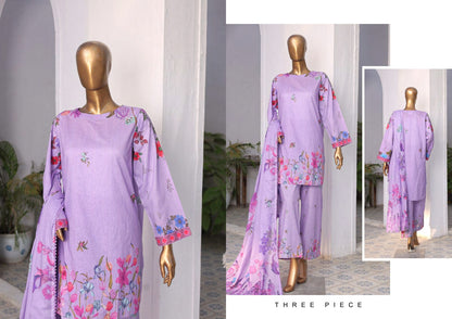 RAYA EXCLUSIVE MID SUMMER EMBROIDERED SLUB COTTON