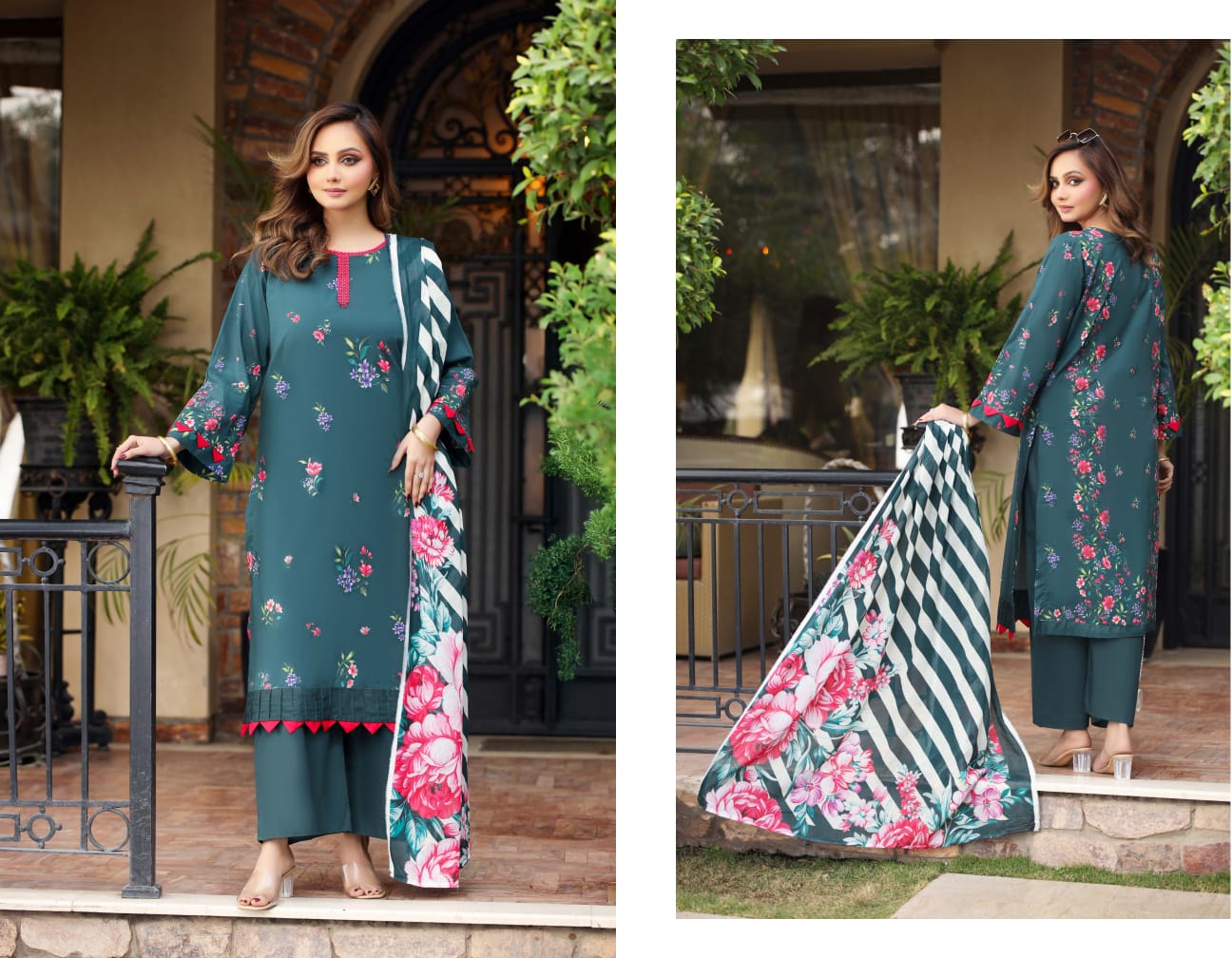 Bin Naeem DIGITAL PRINTED LAWN platinum