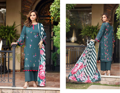 Bin Naeem DIGITAL PRINTED LAWN platinum