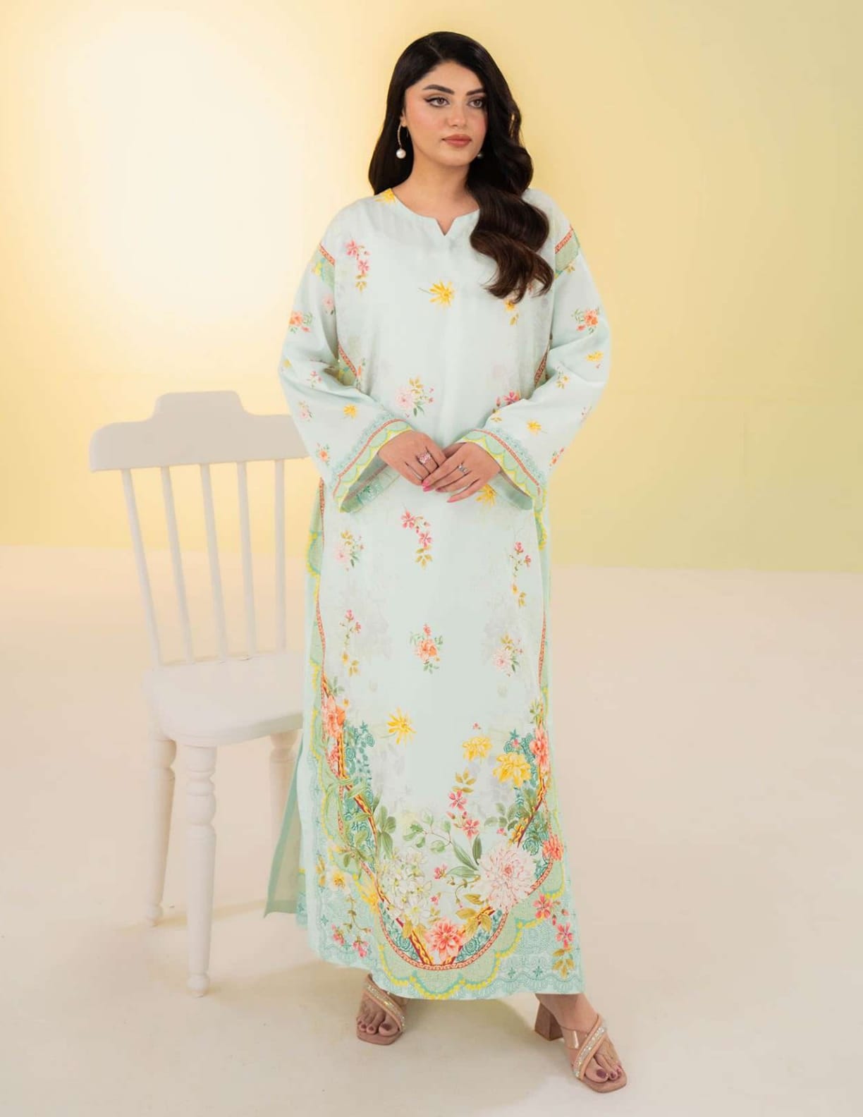 SUMMER KAFTAN BY AMAL 2 Pcs CO-ORDS SILK KAFTAN