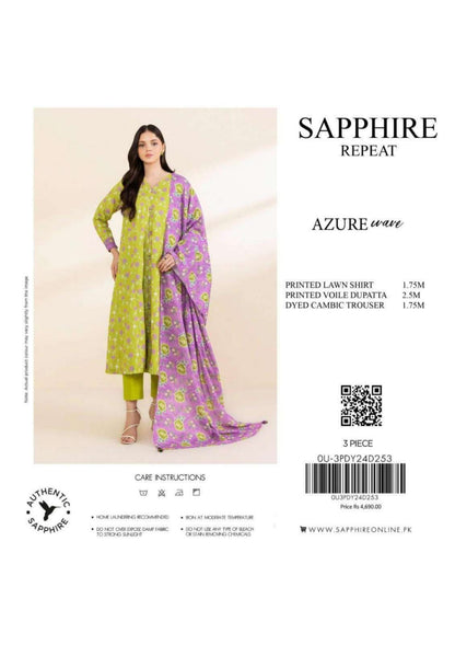 SAPPHIRE 3 PCS PRINTED LAWN