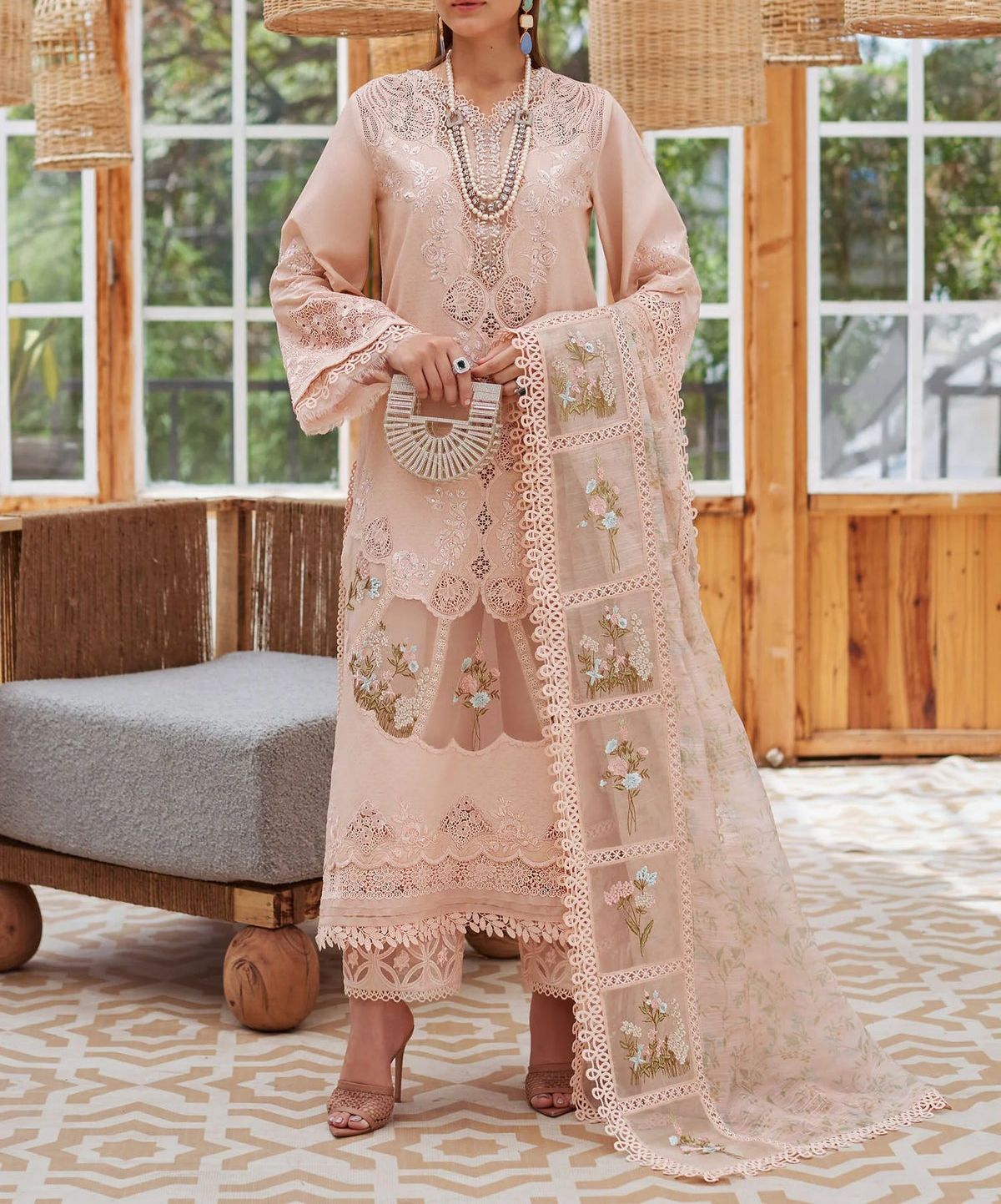 CRIMSON Lawn Digital Print Diamond Lawn 2026 Collection