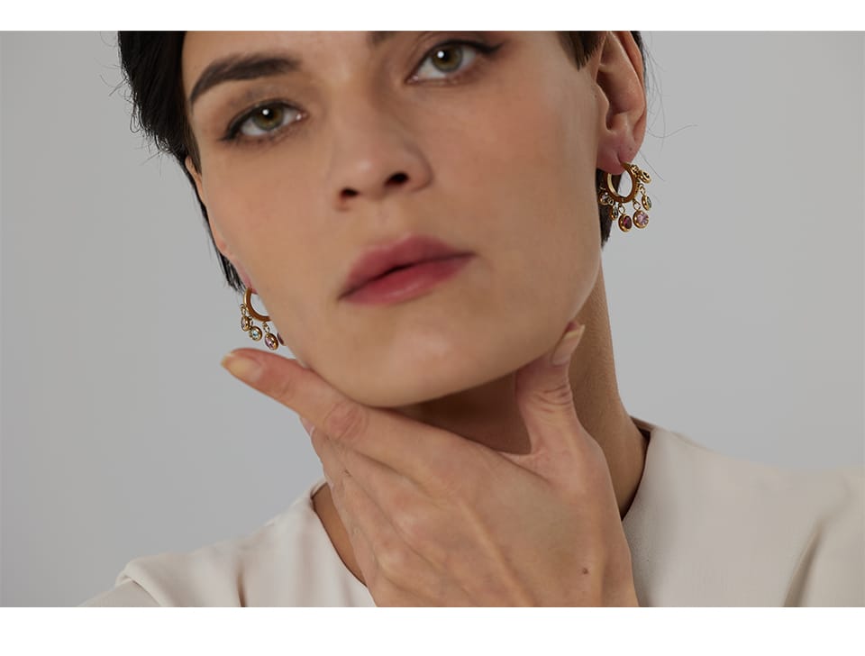 China gold plated earrings Bali