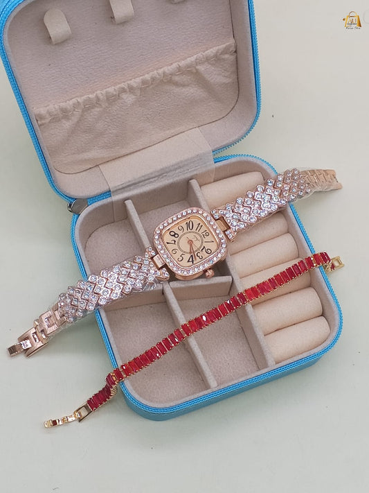Jewellery Watch with Zircon Bracelet