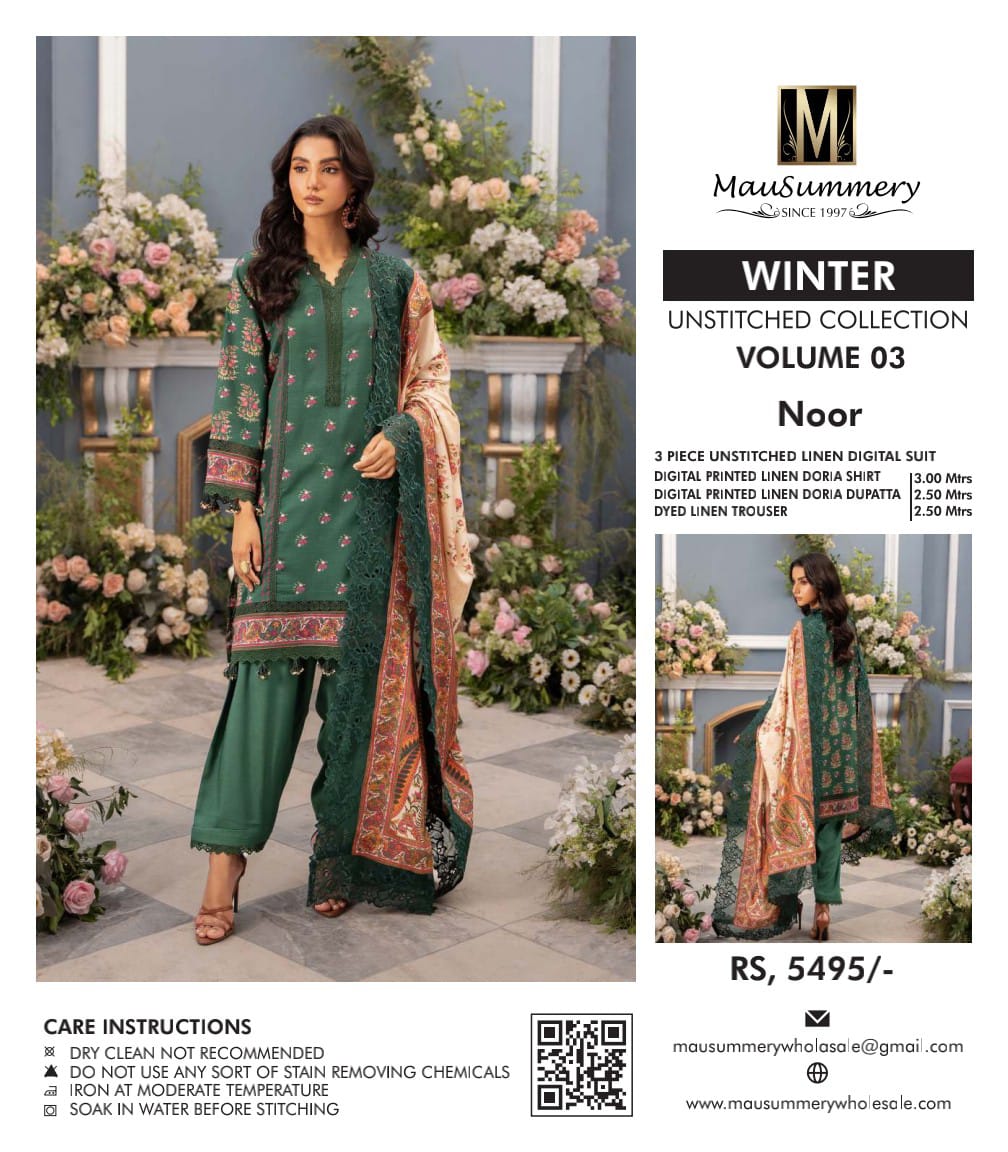 MAUSUMMERY Digital Printed Linen Bana Dora Collection