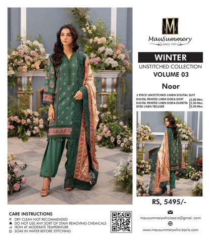 MAUSUMMERY Digital Printed Linen Bana Dora Collection