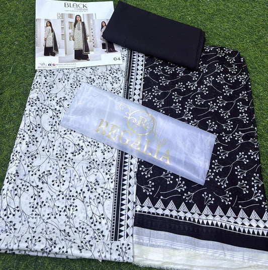 BLACK AND WHITE  LAWN COLLECTION 2026