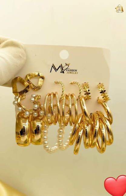 Nine Pairs Studs Card