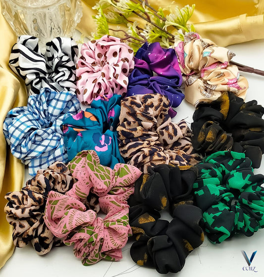 Fancy China Printed Scrunchie