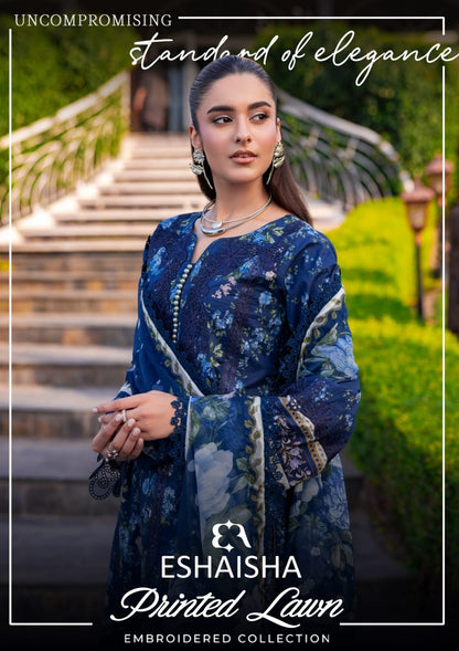 ESHAISHA PRINTED LAWN EMBROIDERED COLLECTION VOL-3
