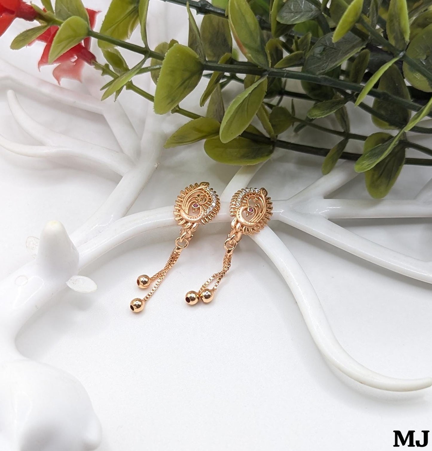 GOLD PLATED MICRO ZIRCON EARRINGS