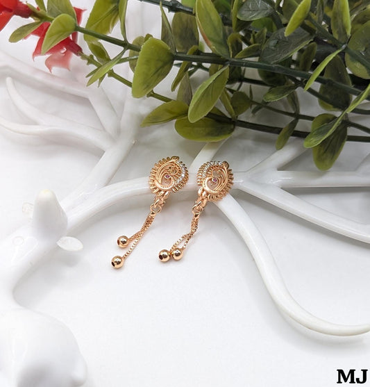 GOLD PLATED MICRO ZIRCON EARRINGS