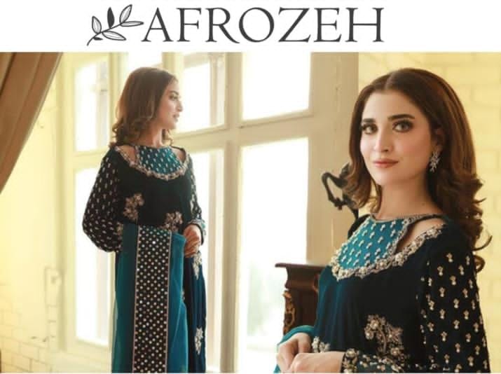 AFROZEH Velvet Embroidered Winter Collection