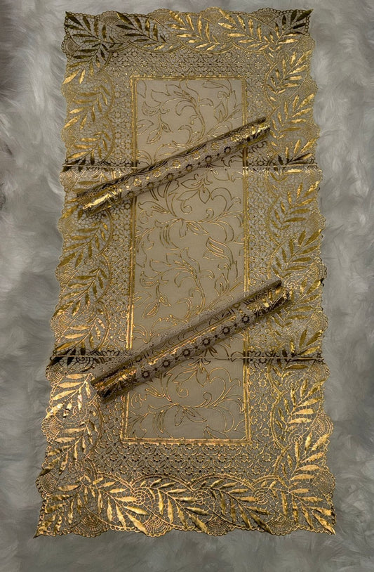 3 PCs Center Table Runner & Mats Set