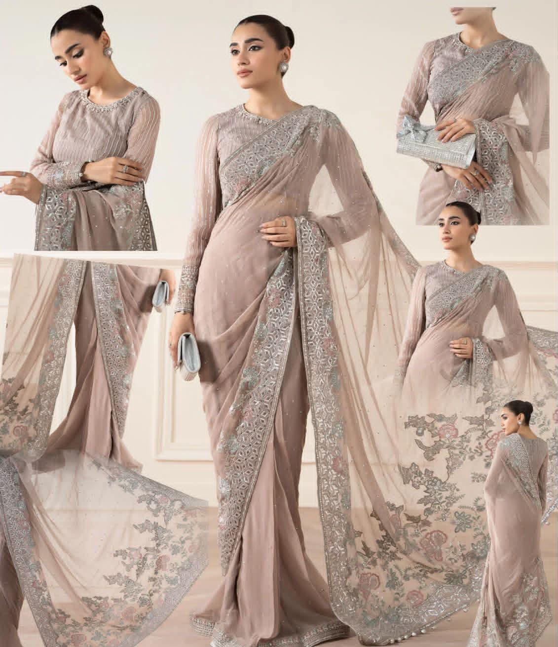 MARIA-B Embrodrided Net Unstitched formal wears wedding