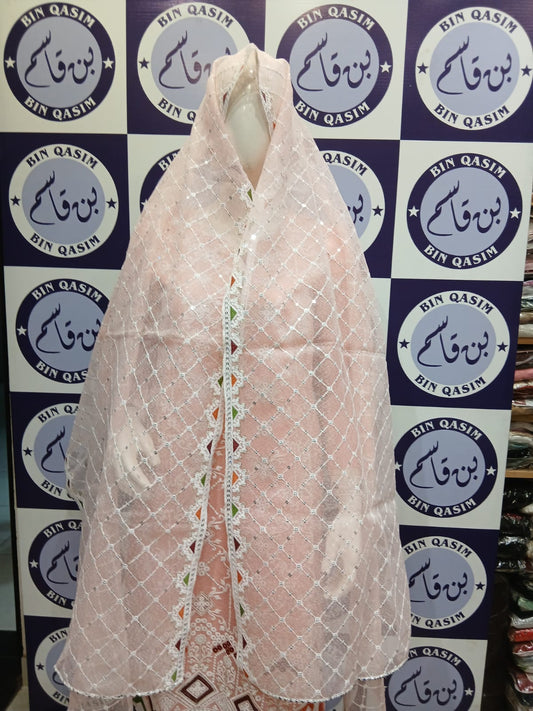FANCY KHADI NET STITCHING