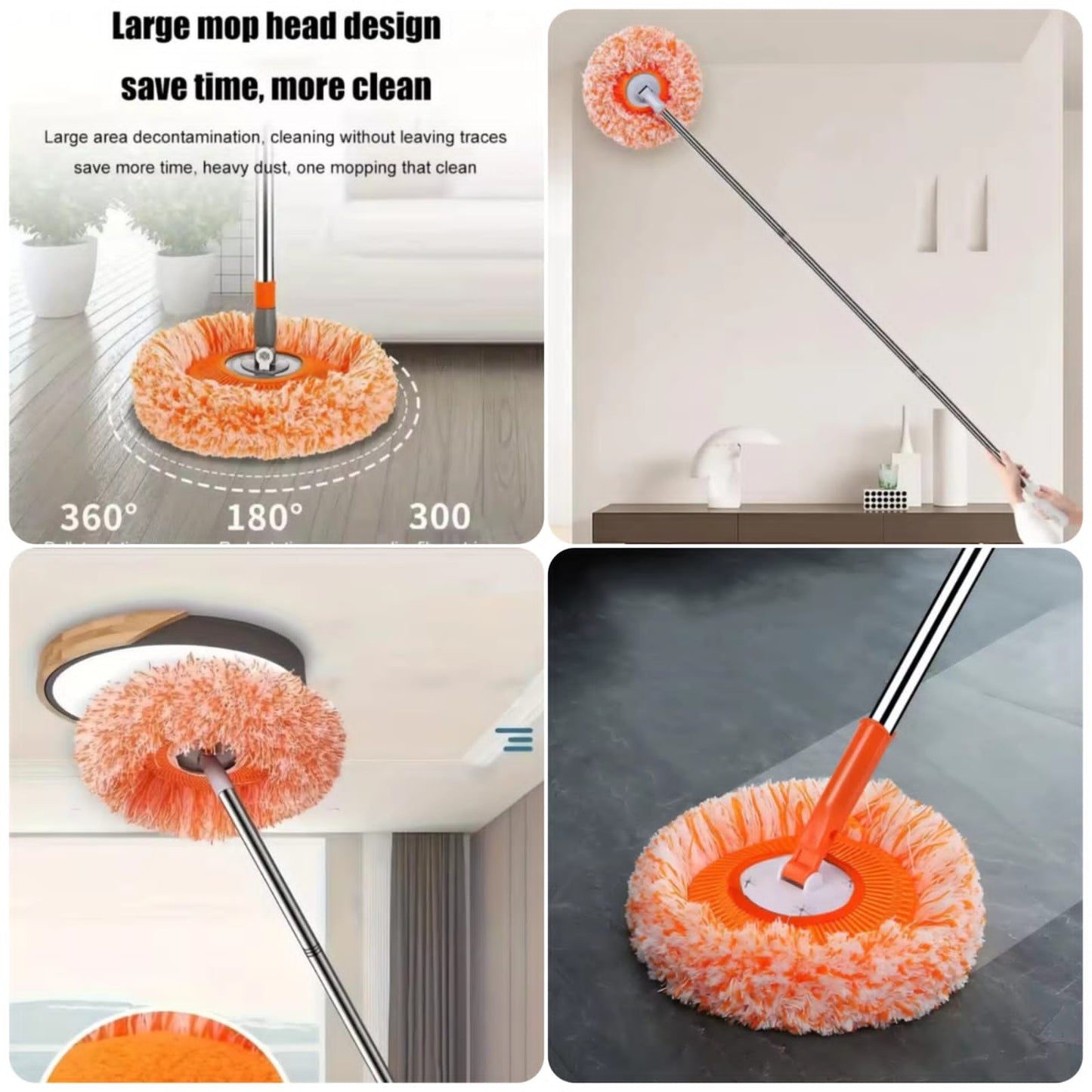 Orange Cleaning Mop