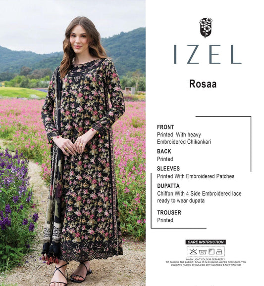 Izel Rosaa Crimson Lawn Collection 2026