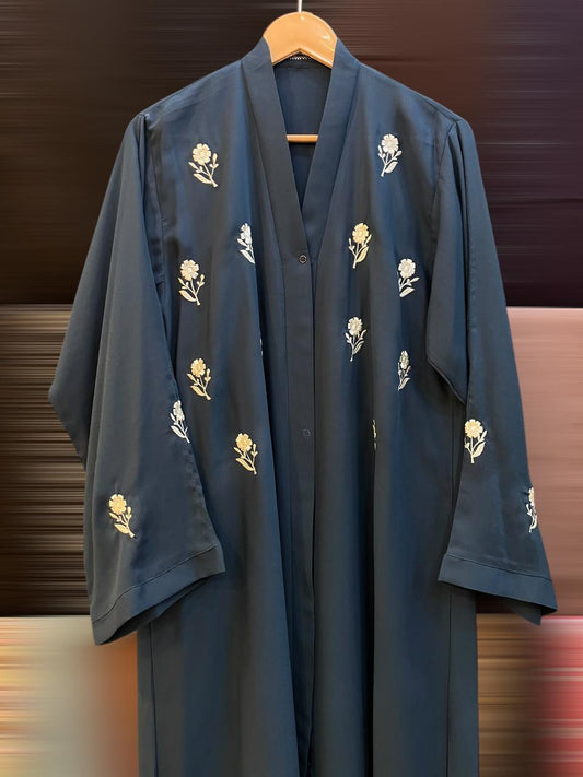 Embrioded Frontopen Abaya