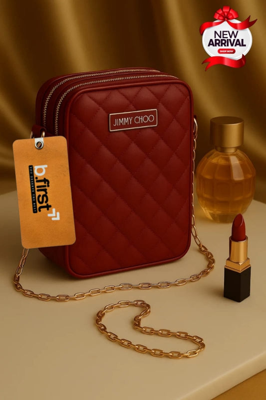 Jimmy Choo Double Zipper Cross Body Bag