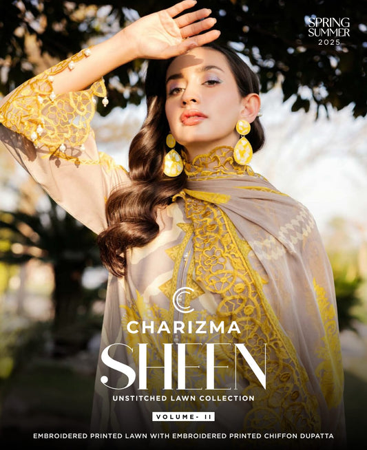 CHARIZMA SHEEN Embroidered Lawn
