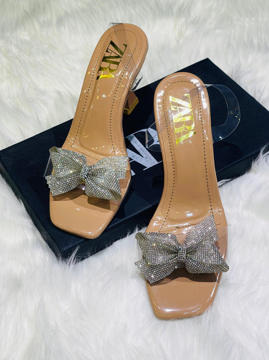 ZARA TRANS BOW HEELS