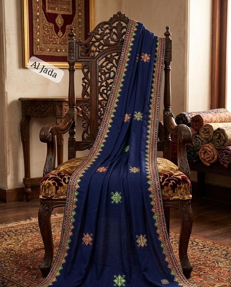Chicha border swiss lawn embroidery