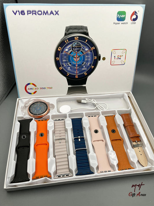 Fashion 7 in 1  V16 Pro max Round Smart watch