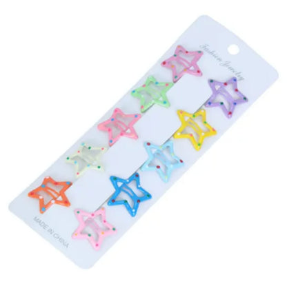 10 Pcs star pins card