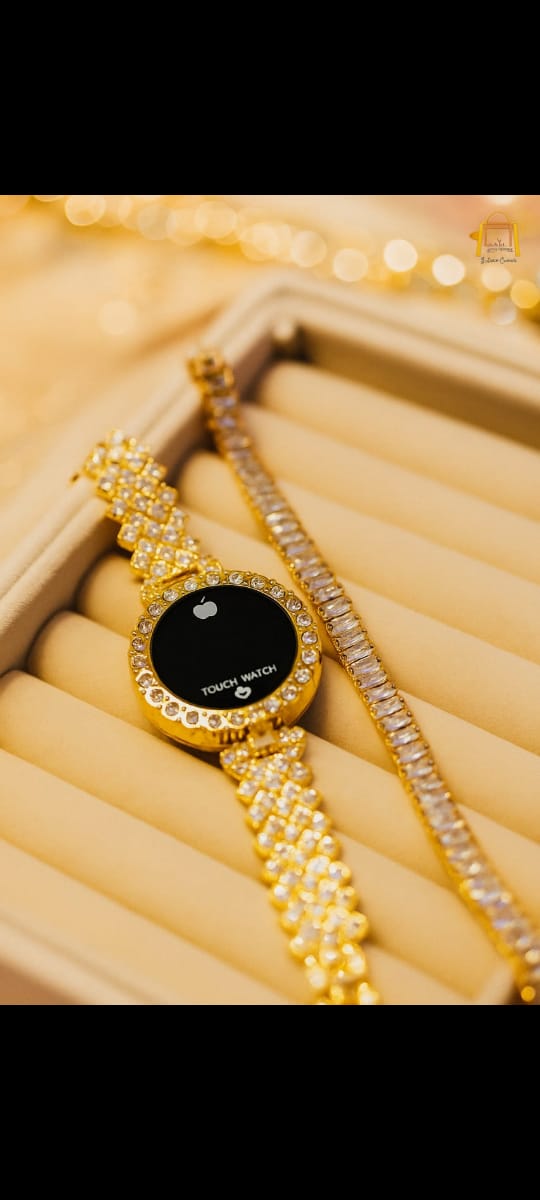 Led round jewelry watch with bracelet