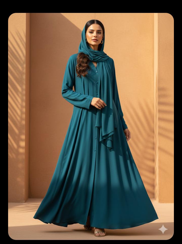Front open abaya