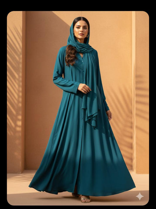 Front open abaya