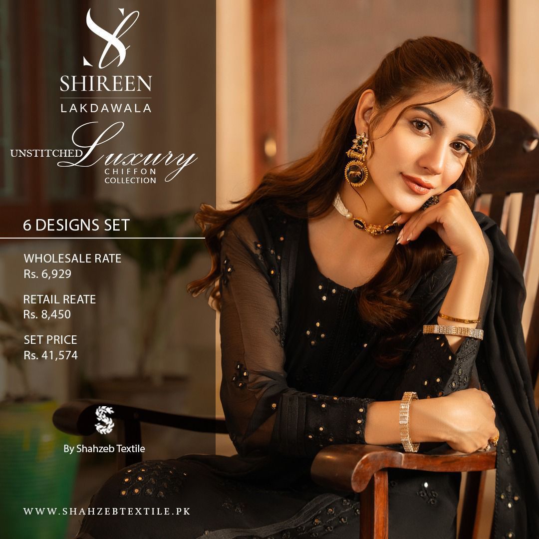SHIREEN LAKHDAWALA Luxury CHIFFON EMBROIDERED Wedding Collection
