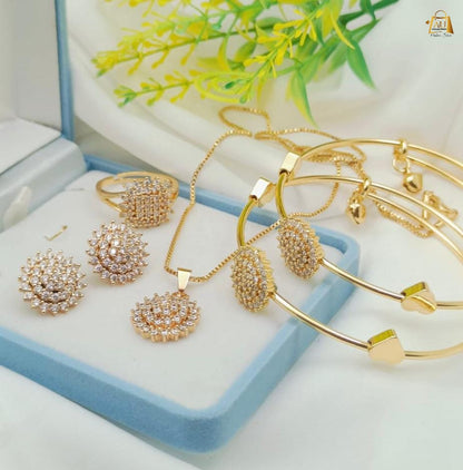 Zircon locket set
